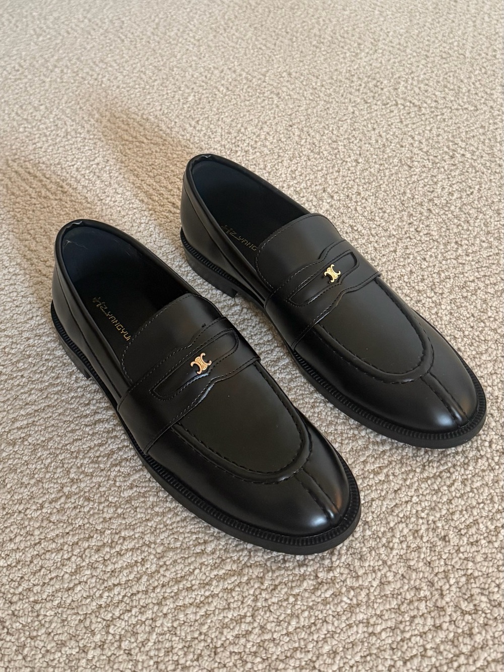 Women’s Black Leather Penny Loafers